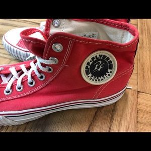 PF Flyers Women's Red High-Top Sneakers